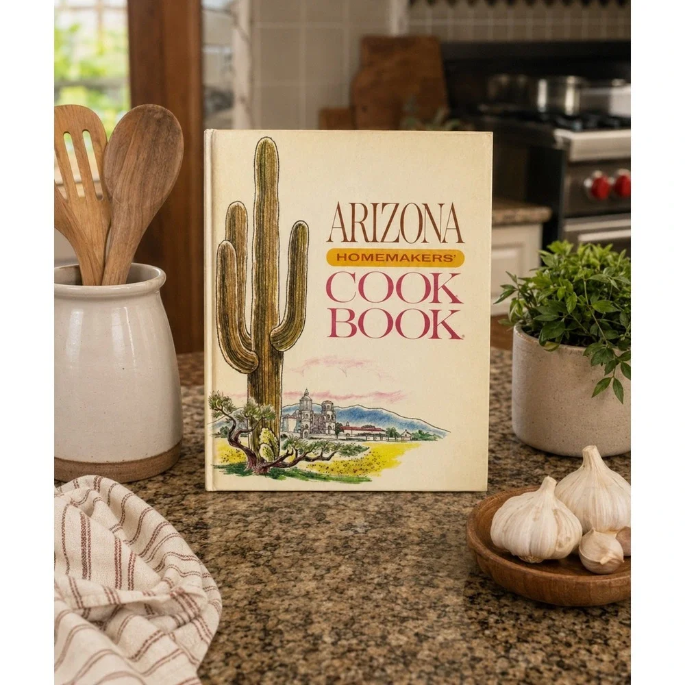 Vintage‎ Arizona Homemakers Cookbook Ring Bound Illustrated Tabbed Dividers